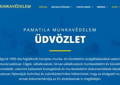 Weblap készítés referencia: Munkavedelem-pamatila.hu