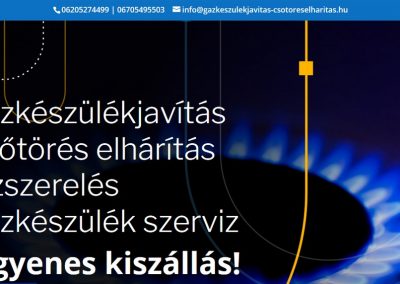 Weblap készítés referencia: Gazkeszulekjavitas-csotoreselharitas.hu